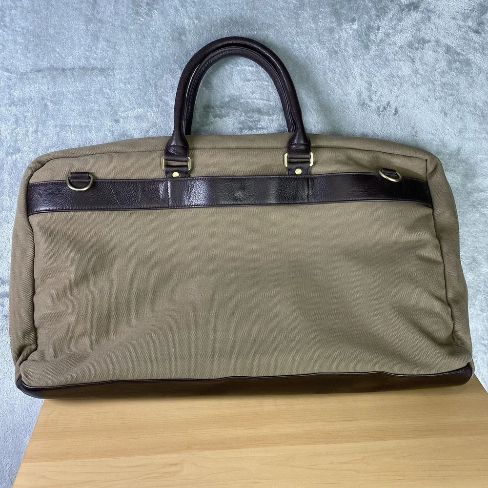 Pinehurst 1895 The Invitational Canvas Luggage Bag Brown Shoulder Strap Leather